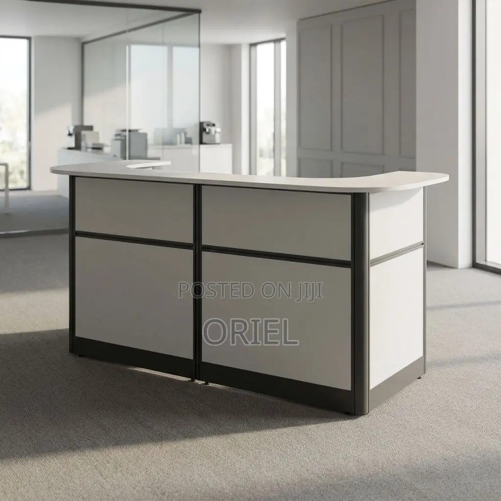 Office Reception Desk : Reception Workstation Desk - 1.6M White