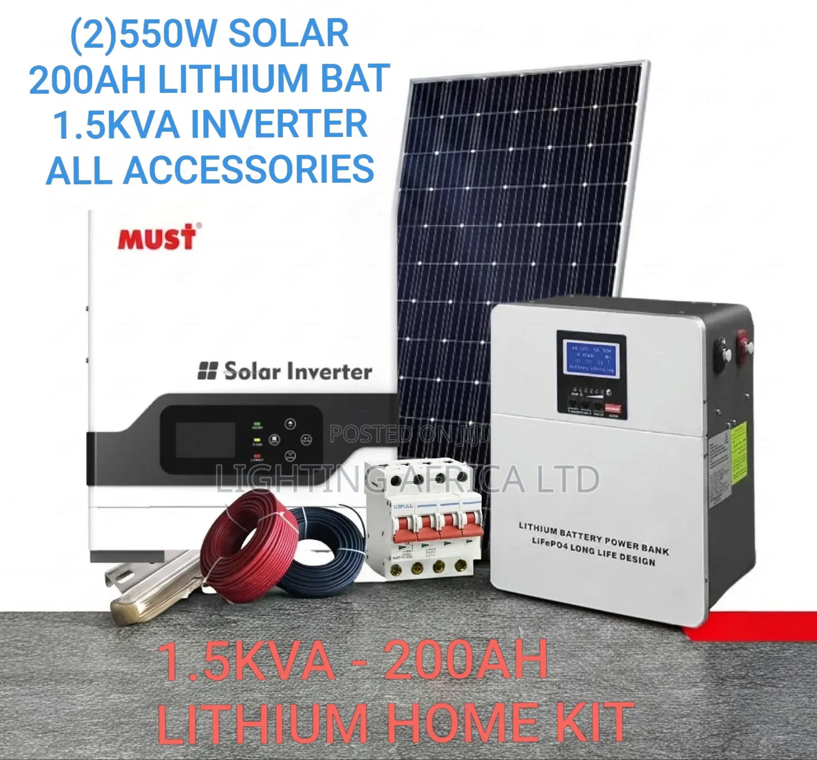 1.5kva - 200ah Lithium Home Off-Grid Package