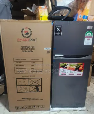 Smart Pro SFR-150-DT-I Double Door Refrigerator, 121L - Silver