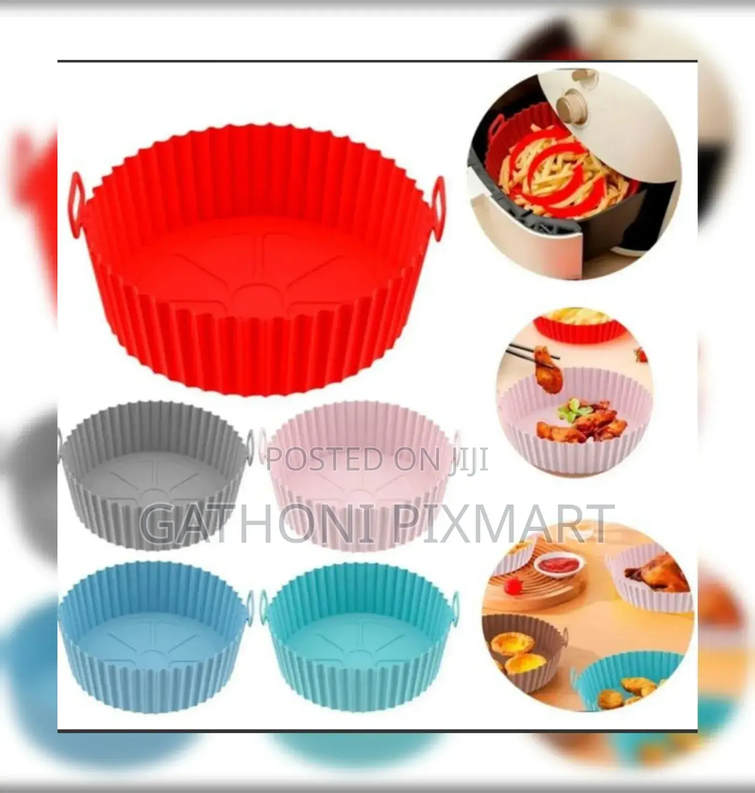 Air Fryer Silicone Basket Liner – Multiple Colours