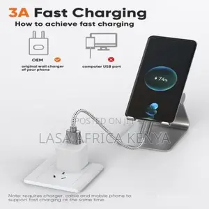 Lasa USB-C to USB-a Cable 3a Fast Charge 15cm Grey