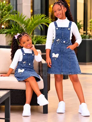 2pc Dunguaree Skirt Set