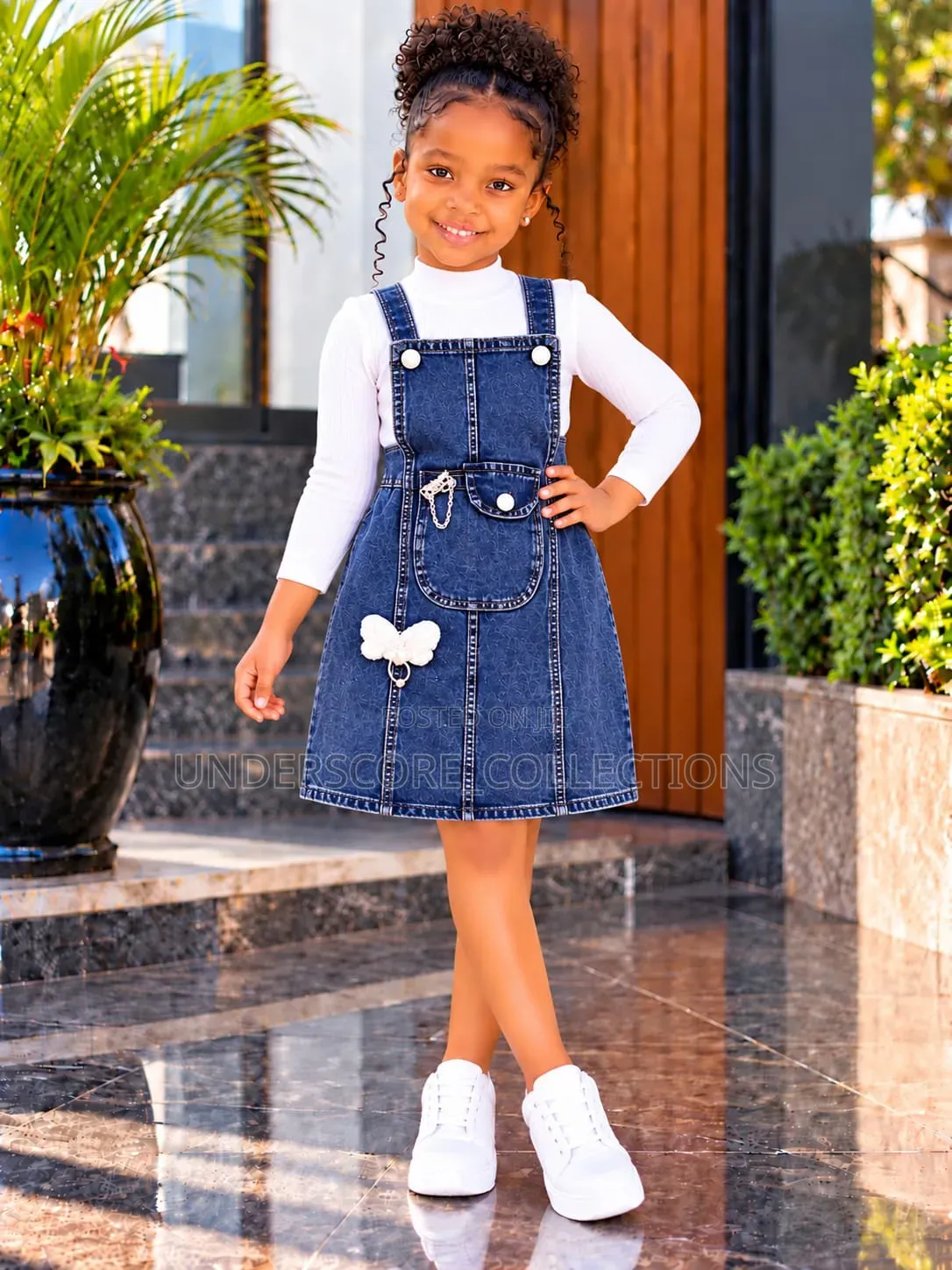 2pc Dunguaree Skirt Set
