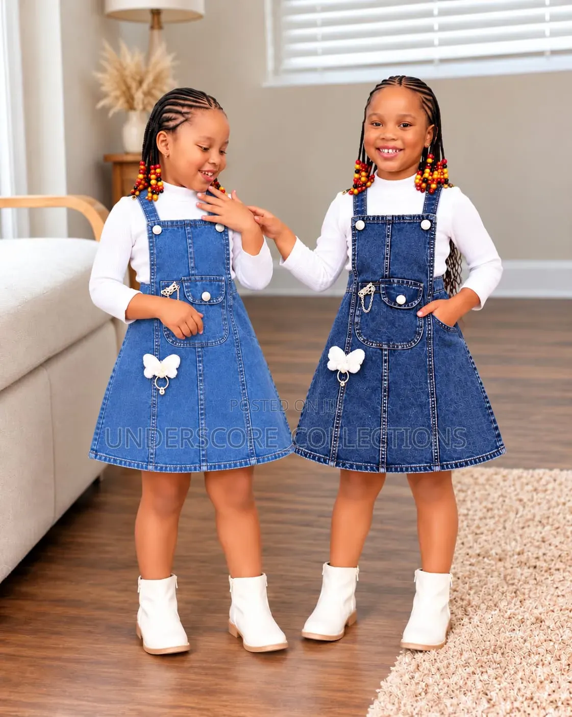 2pc Dunguaree Skirt Set