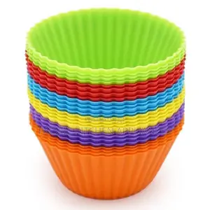 Silicone Baking Cups Set Large Reusable Cupcake Liners