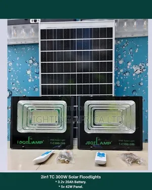 2 in 1 Jsot 300 Watts Outdoor Solar Floodlight Remote Control
