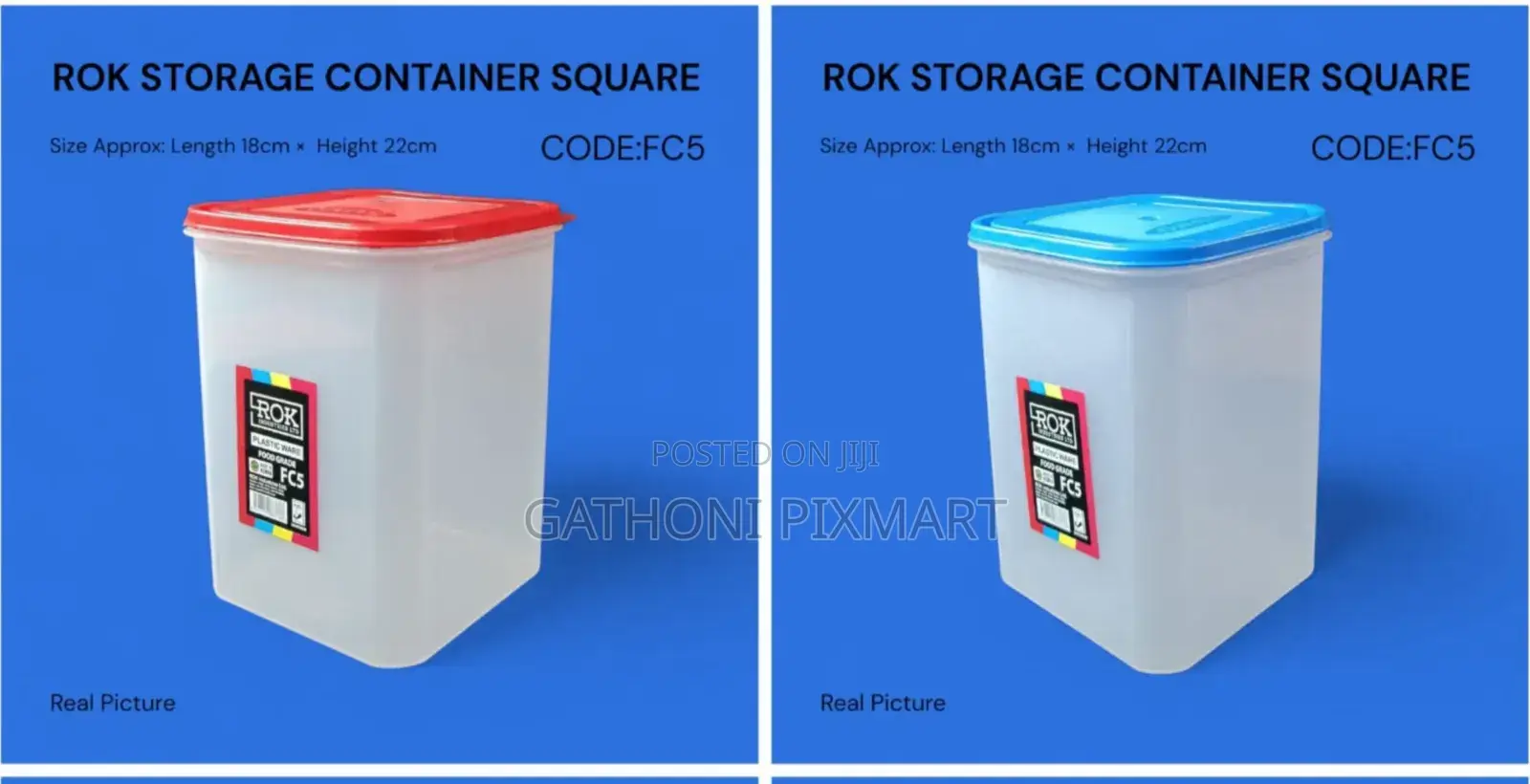 ROK Square Food Storage Container FC5 – Clear & Durable