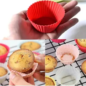 ReusableSilicone Cupcake Line Set NonStick Silicone Muffin Baking Cups