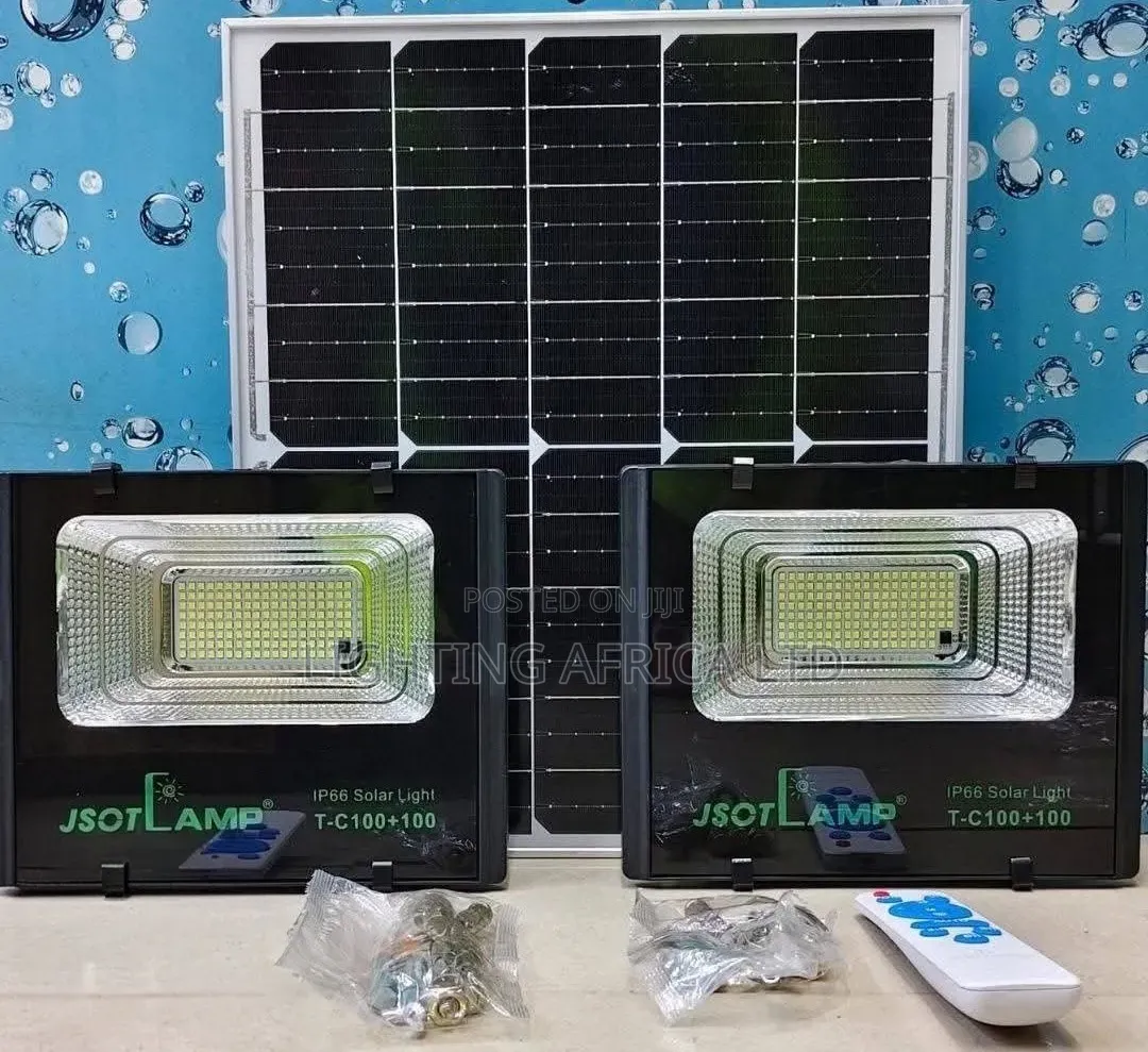 100 Watts 2 in 1 Jsot Outdoor Solar Powered Floodlight Complete