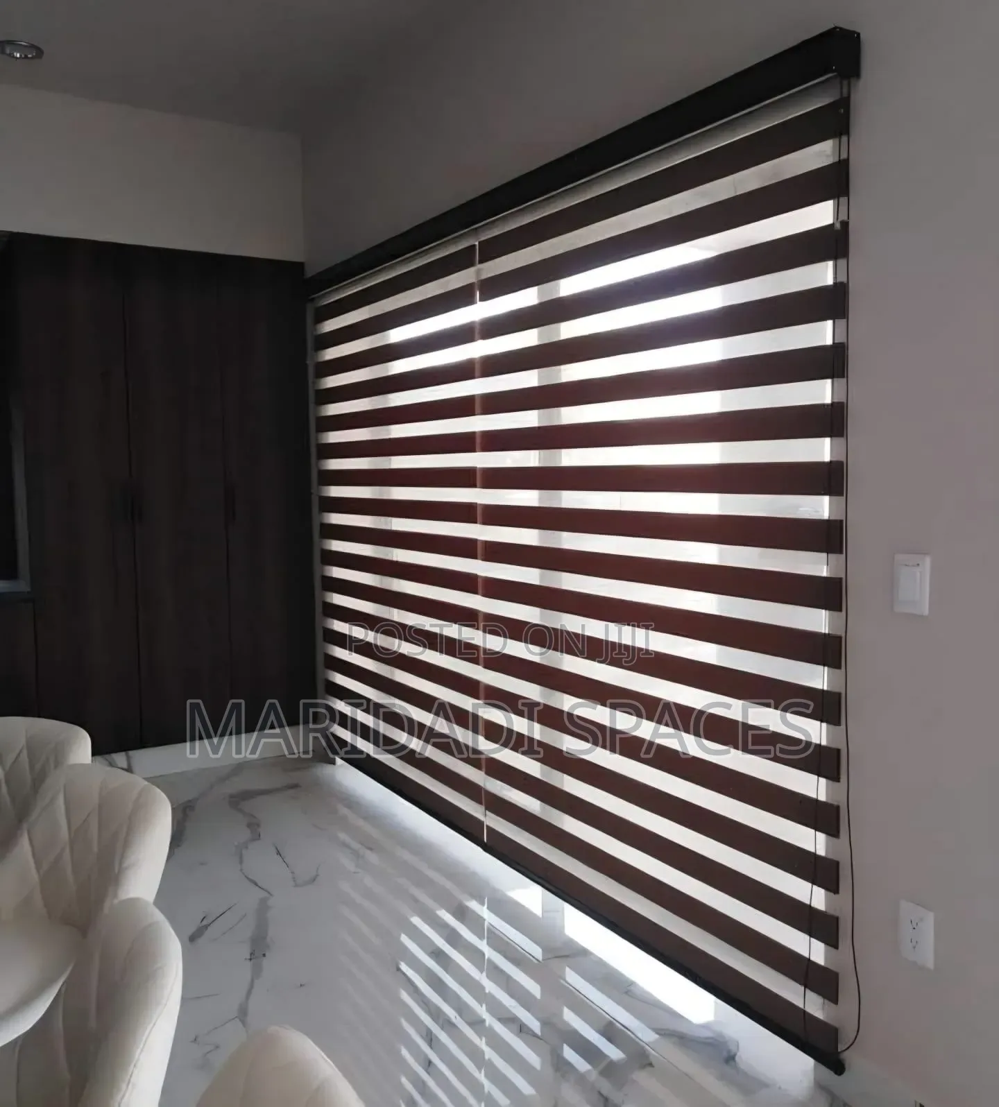 Modern Zebra Blinds Available for Office & Kitchen