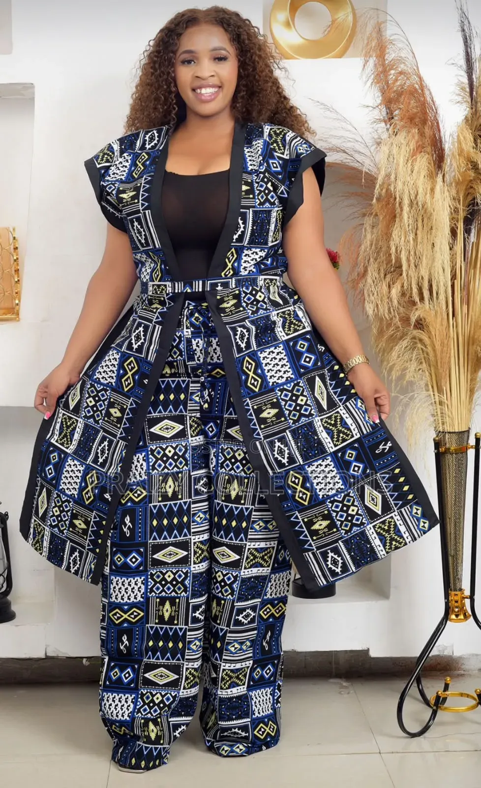 African Kimono+Pallazo Set