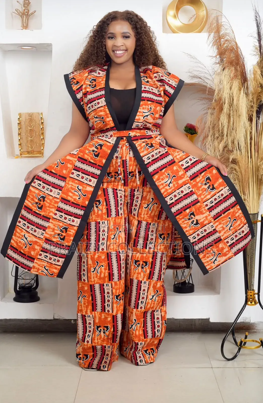 African Kimono+Pallazo Set