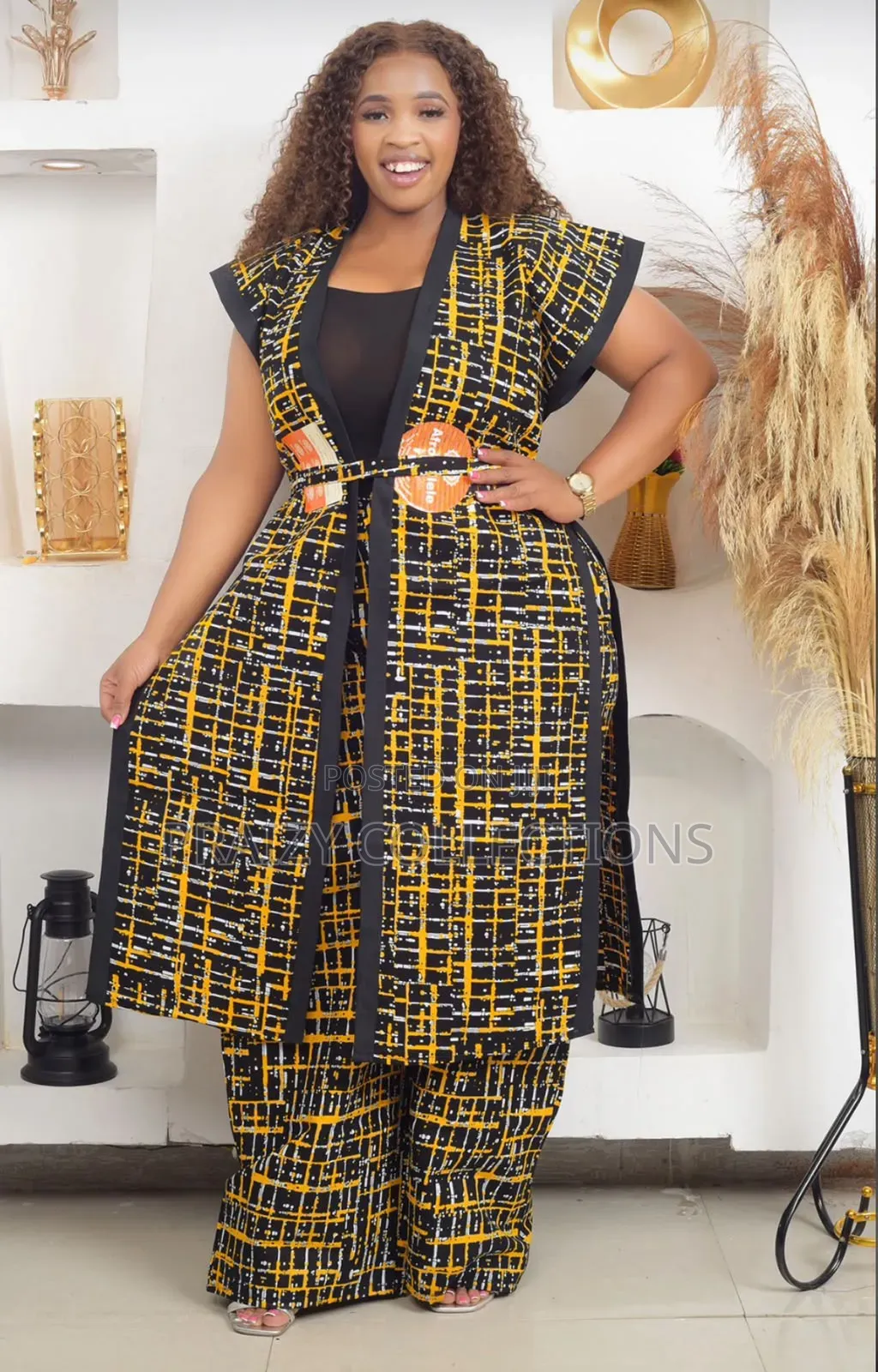 African Kimono+Pallazo Set