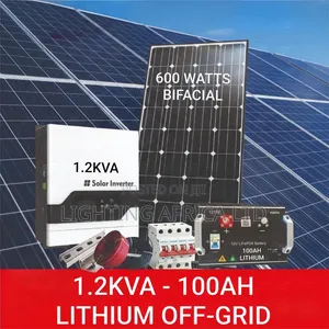 1.2kva - 100Ah Lithium Battery - 600w Bifacial Home Solar Package