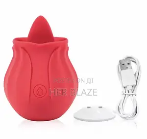 Tongue Licking Rose Vibrator Waterproof Soft Silicone and Discreet
