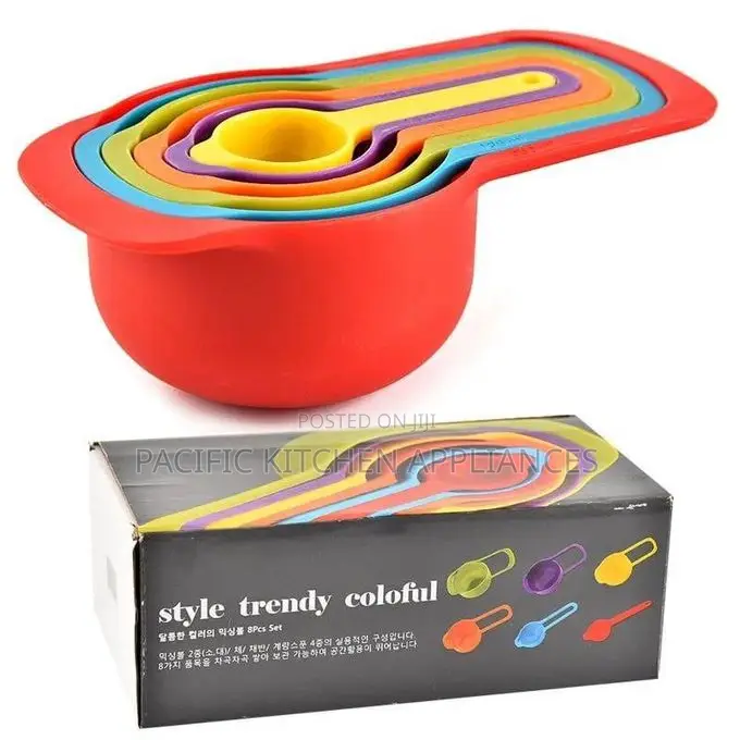 Measuring Cups and Spoons Set -6pcs-Multicolor