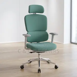 Green Orthopedic Managers Fabric Chair.