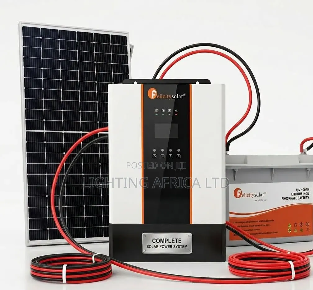 Felicity 1.5kva - 100Ah Lithium Battery - 600 Watts Bifacial Solar