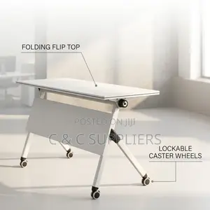 White Folding Training & Meeting Table.