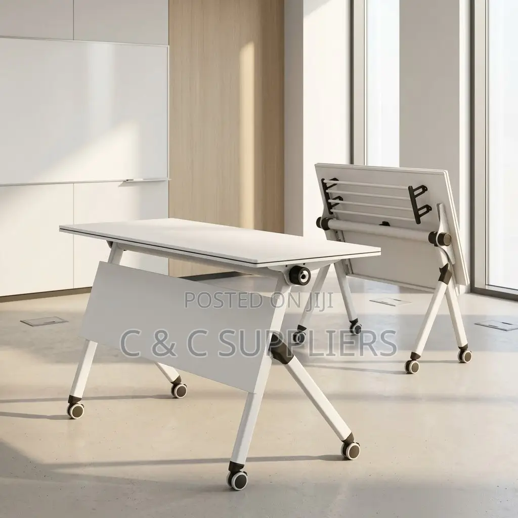 White Folding Training & Meeting Table.