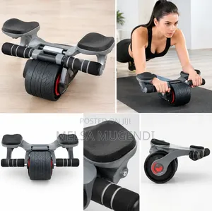 Home Gym Ab Roller With Elbow Support for Core Training