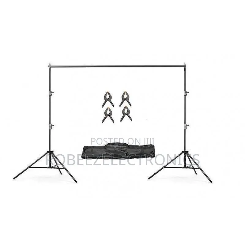 2.6m X 3m (Spring-Cushioned) Background Stand With Interconnecting Bar