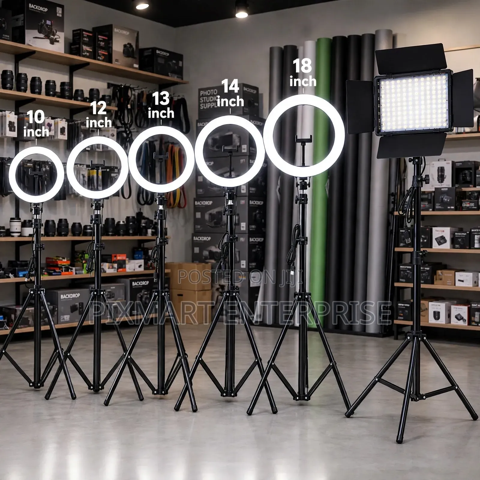 Portable LED Camera Light AC Powered for Photography