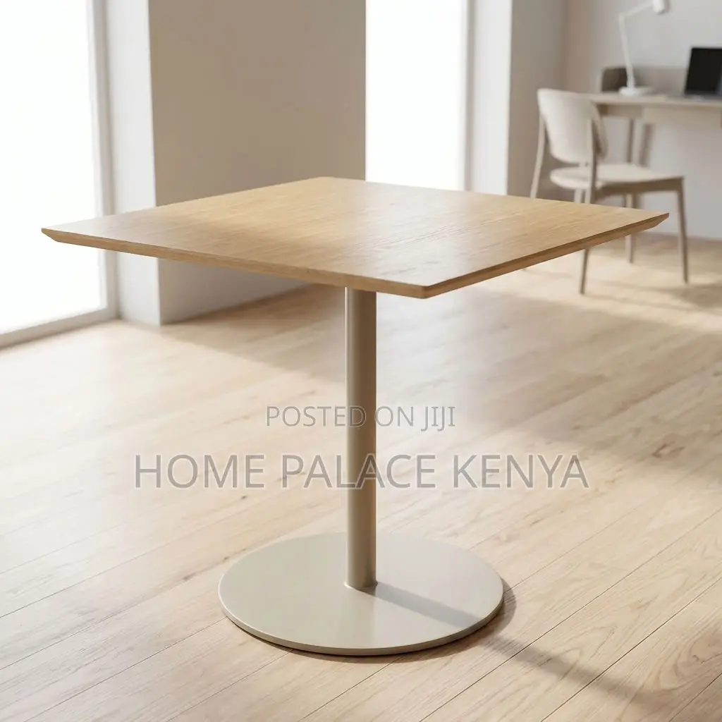 Dining Table; Metal Frame Mahogany Dining Table