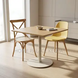 Dining Table; Metal Frame Mahogany Dining Table