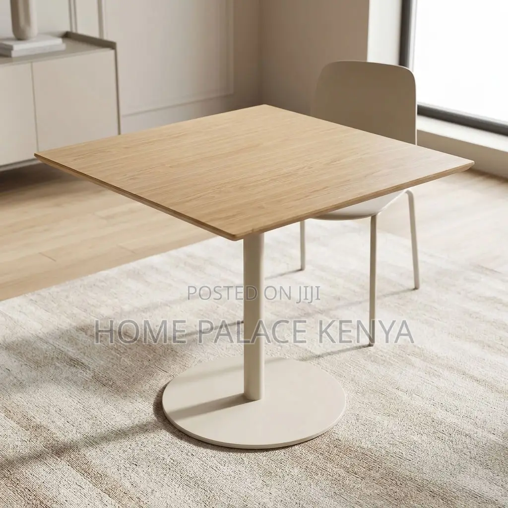 Dining Table; Metal Frame Mahogany Dining Table