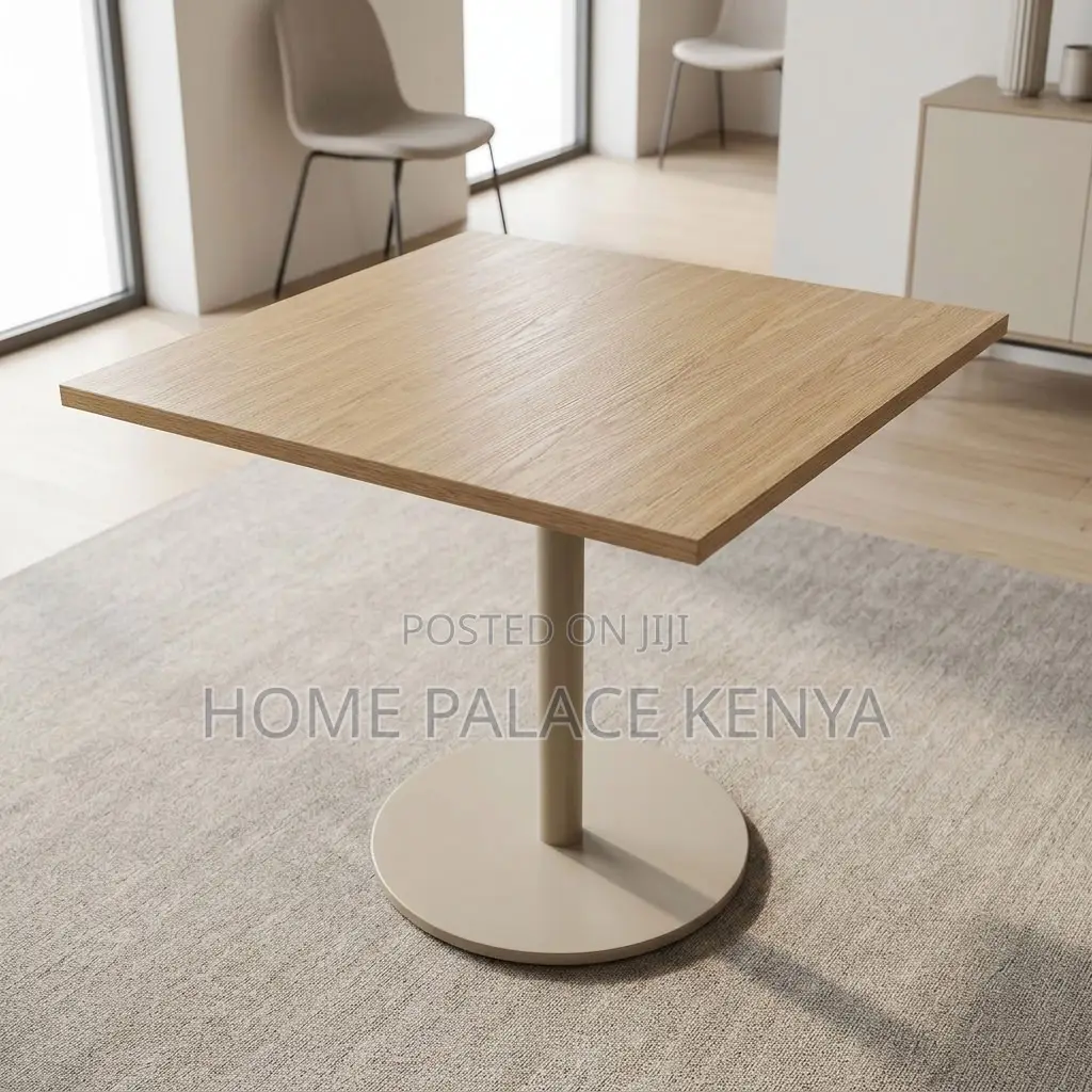 Dining Table; Metal Frame Mahogany Dining Table
