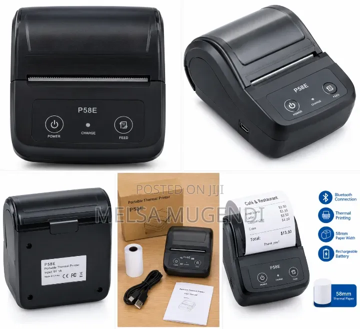 Bluetooth Thermal Printer P58E – Portable Receipt Printer