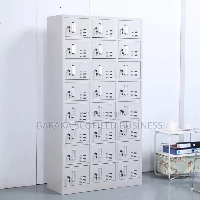 An 8-Tier, 3-Column Metal Locker
