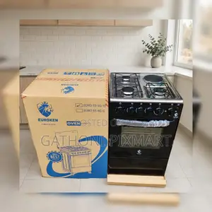 Euroken Standing Cooker 50x55cm – 3 Gas Burners & Electric Oven