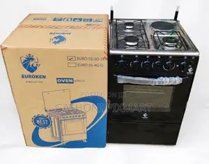 Euroken 50x55 Cooker With Gas Burners and Electric Plate