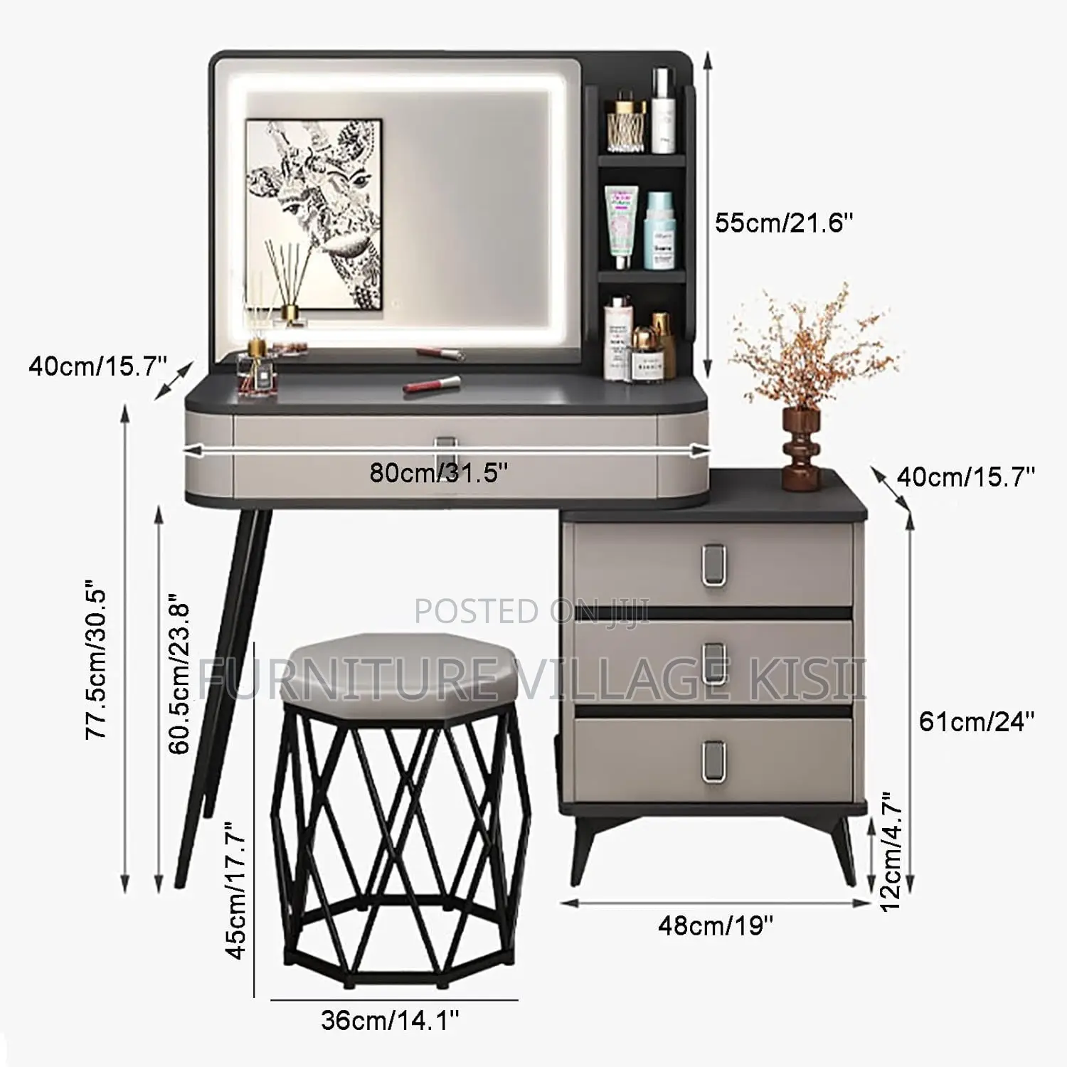 Advanced Vanity Dressing Table With Drawers