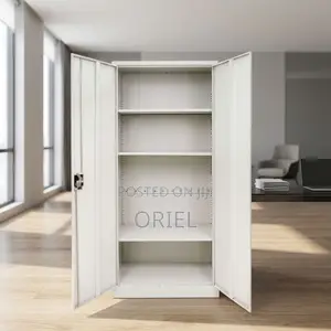 Office Cabinet : Steel 2-Door Office Lockable Storage Cabinet