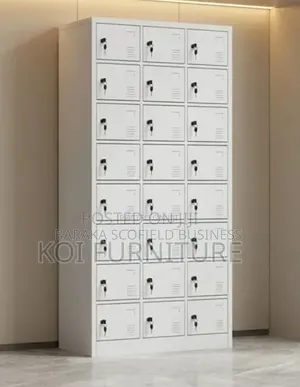 An 8-Tier, 3-Column Metal Locker