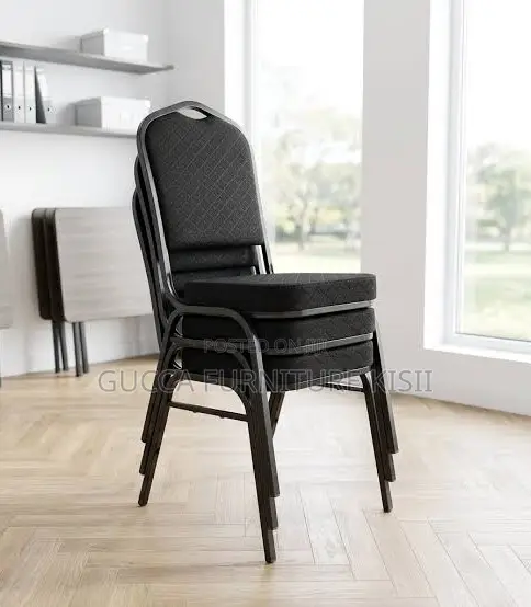 Ergonomic Stackable Black Auditorium Conference Chair