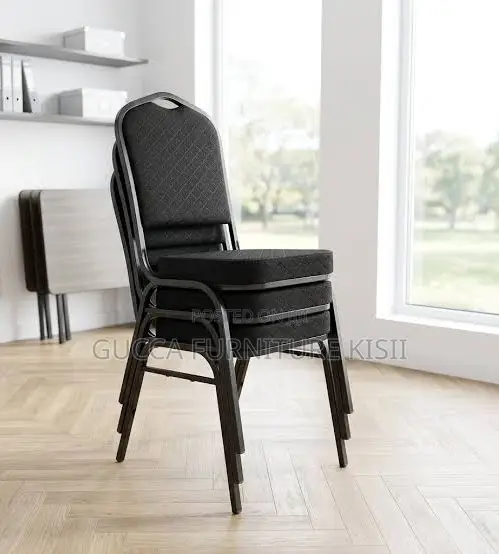 Ergonomic Stackable Black Auditorium Conference Chair