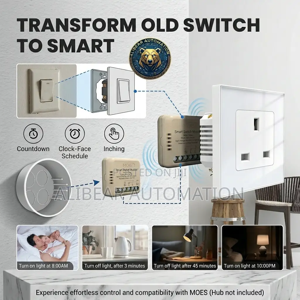 WiFi Mini DIY Smart Light/Socket Switch Relay/Timer/App Control 1 Gang