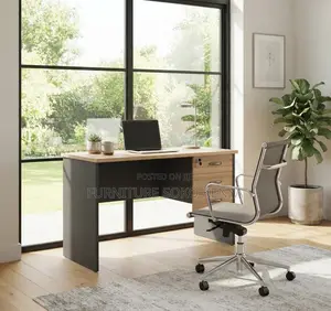 Clerical Study Table | 120CM Brown Modern Home PC Desk