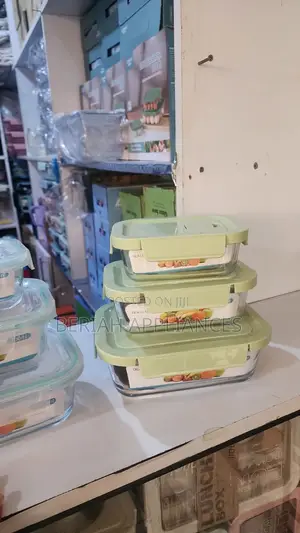3pcs Borosilicate Glass Storage Containers