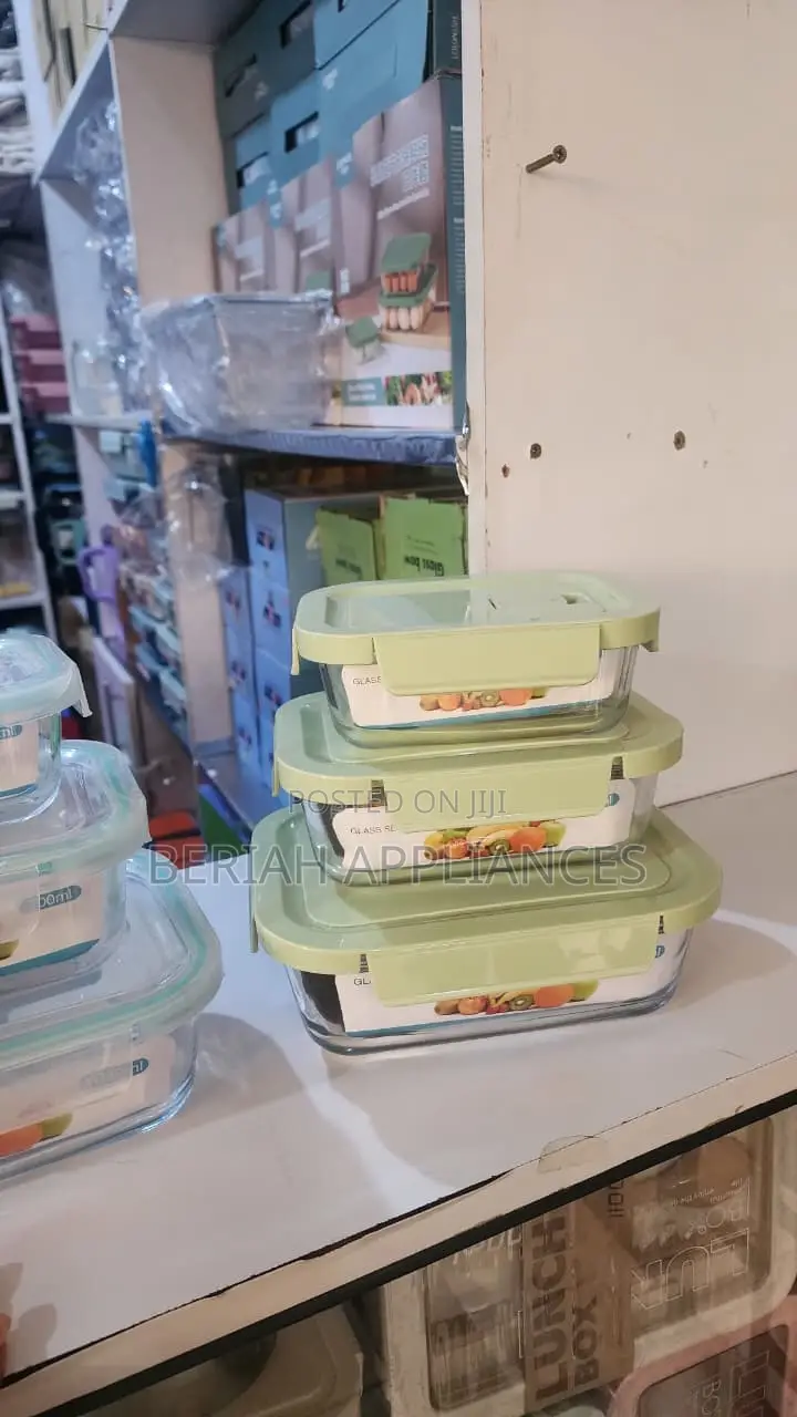 3pcs Borosilicate Glass Storage Containers