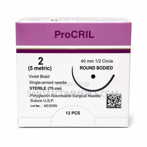 12 PCS ProCRIL Polyglactin Absorbable Surgical Needle Suture U.S.P.