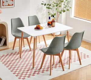 Patio 120cm White 4 Legged Rectangular Dining Table