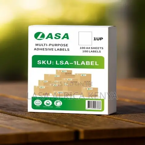 Lasa 1 Up A4 Adhesive Label Sheets Print Ready Pack