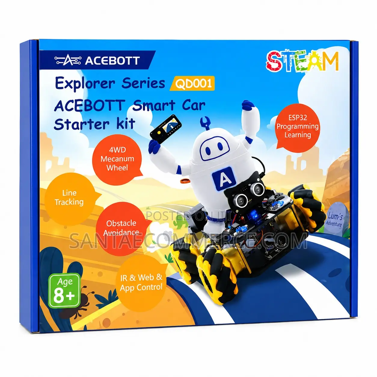 ACEBOTT Explorer Series QD001 Smart Car Starter Kit