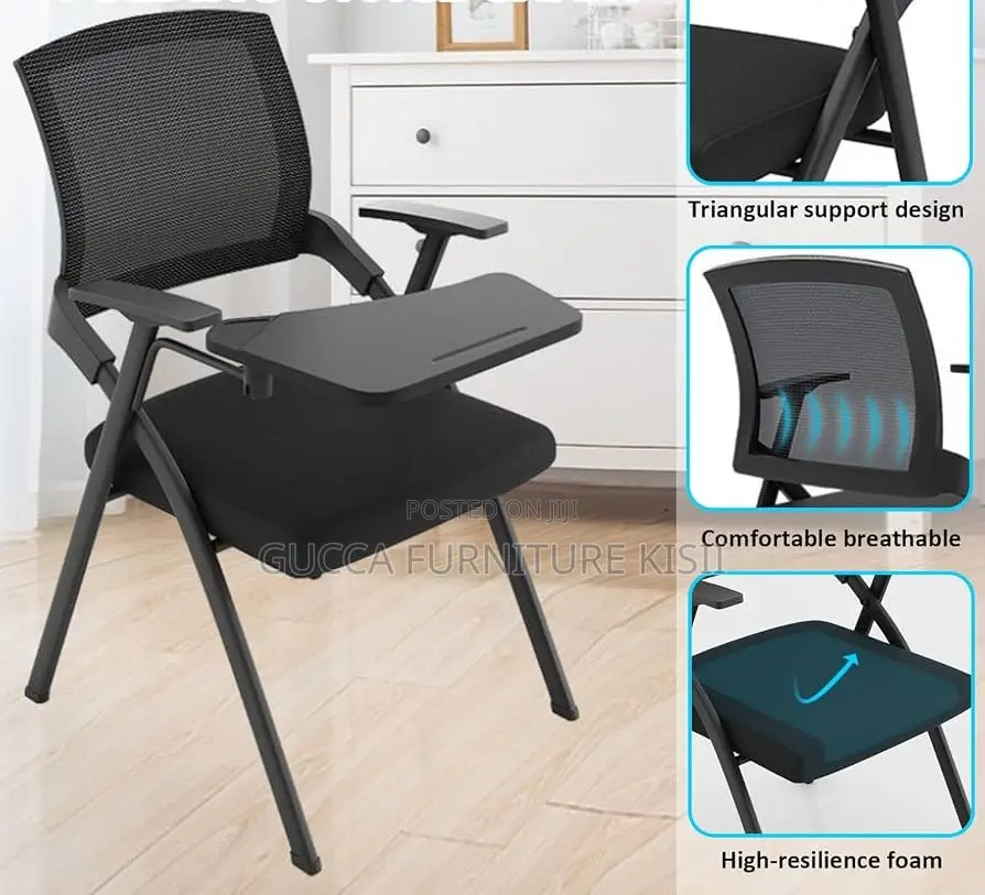 Low Back Ergonomic Study Chair With Writing Pad