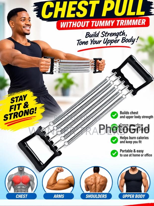 Chest Pull Exerciser – Portable Upper Body Resistance Training